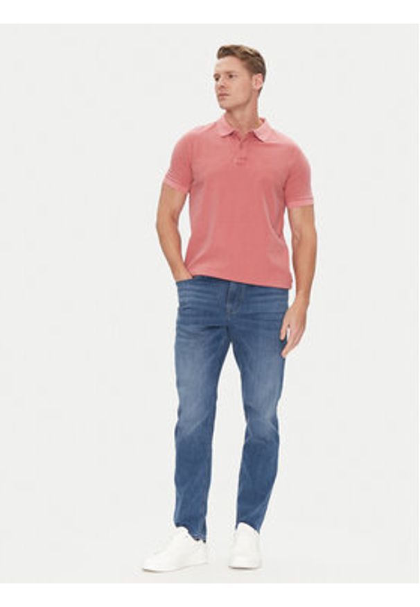 JOOP! Jeans Polo 15 JJJ-02Ambrosian 30045619 Różowy Modern Fit. Typ kołnierza: polo. Kolor: różowy. Materiał: bawełna