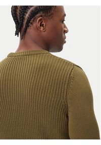 Aeronautica Militare Sweter 252MA1571UL00409 Zielony Slim Fit. Kolor: zielony. Materiał: bawełna #3