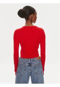 Calvin Klein Jeans Kardigan J20J223149 Czerwony Slim Fit. Kolor: czerwony. Materiał: lyocell #4