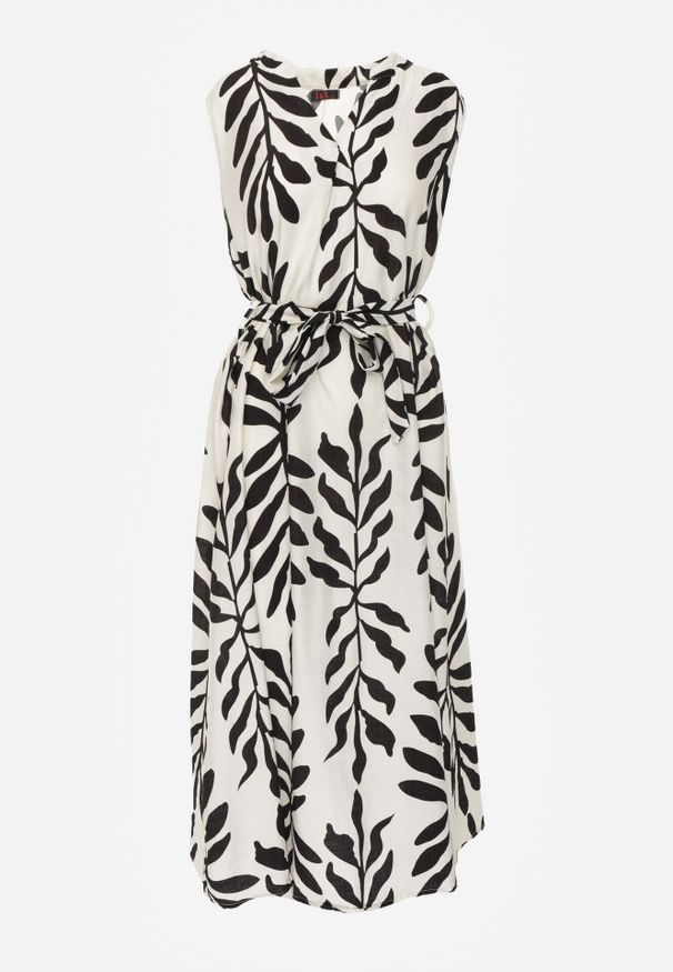 Born2be - Czarna Pudełkowa Sukienka Wiskozowa Bez Rękawów z Wiązanym Paskiem Fontalin. Okazja: na co dzień, do pracy. Kolor: czarny. Materiał: wiskoza. Długość rękawa: bez rękawów. Styl: boho, casual, elegancki