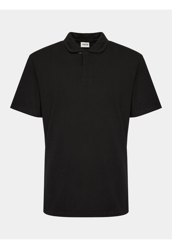 !SOLID - Solid Polo 21108171 Czarny Regular Fit. Typ kołnierza: polo. Kolor: czarny. Materiał: bawełna