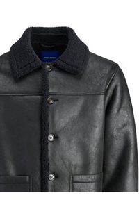 Jack & Jones - Jack&Jones Kurtka z imitacji skóry Cambridge 12282946 Czarny Regular Fit. Kolor: czarny. Materiał: skóra