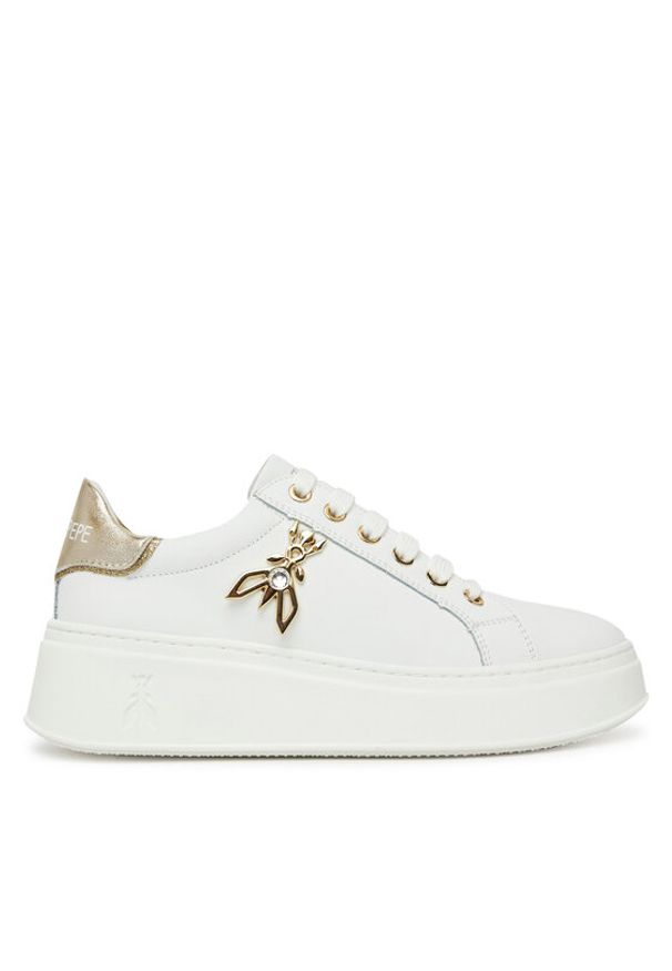 Patrizia Pepe Sneakersy PPJ303 27 Biały. Kolor: biały. Materiał: skóra