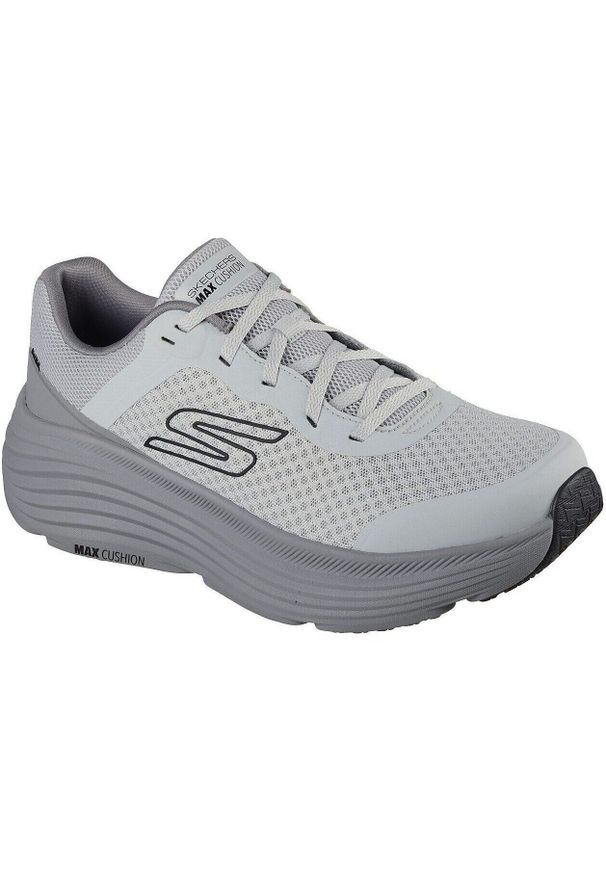 skechers - Adidasy Skechers Max Cushioning Endea, Mężczyźni. Kolor: szary. Materiał: materiał. Sport: fitness