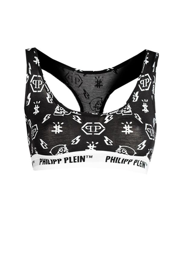 Philipp Plein Stanik "Bi-pack" | DUPT11 I Top Donna Bipack | Kobieta | Czarny. Kolor: czarny. Materiał: bawełna, elastan. Wzór: nadruk