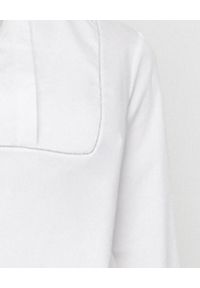 PESERICO - Długa koszula z rozcięciem. Kolor: biały. Materiał: bawełna. Długość rękawa: długi rękaw. Długość: długie. Wzór: aplikacja #3