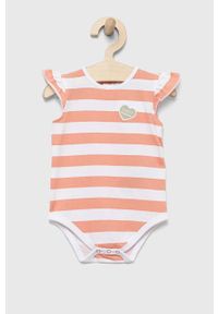 Guess komplet niemowlęcy kolor biały. Kolor: biały. Materiał: bawełna, dzianina. Wzór: nadruk #8