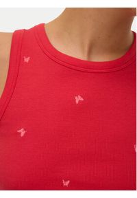 Vero Moda Top Naja 10341964 Czerwony Slim Fit. Kolor: czerwony. Materiał: bawełna #4