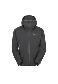Kurtka przeciwdeszczowa męska Rab Downpour Light Jacket z kapturem. Typ kołnierza: kaptur. Kolor: szary. Sport: turystyka piesza