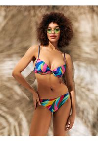 Sinsay - Góra od bikini - wielobarwny. Materiał: włókno, materiał. Wzór: nadruk