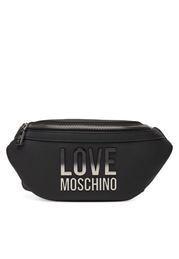 Love Moschino - LOVE MOSCHINO Saszetka nerka JC4259PP0MKD000B Czarny. Kolor: czarny. Materiał: skóra