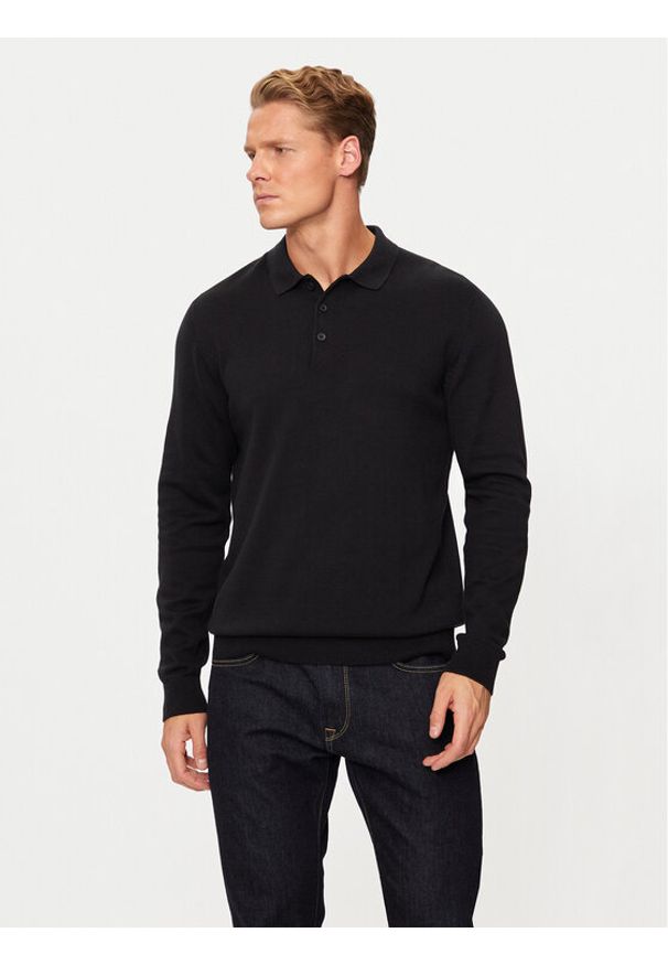 Jack & Jones - Jack&Jones Sweter Fred 12258582 Czarny Regular Fit. Kolor: czarny. Materiał: bawełna