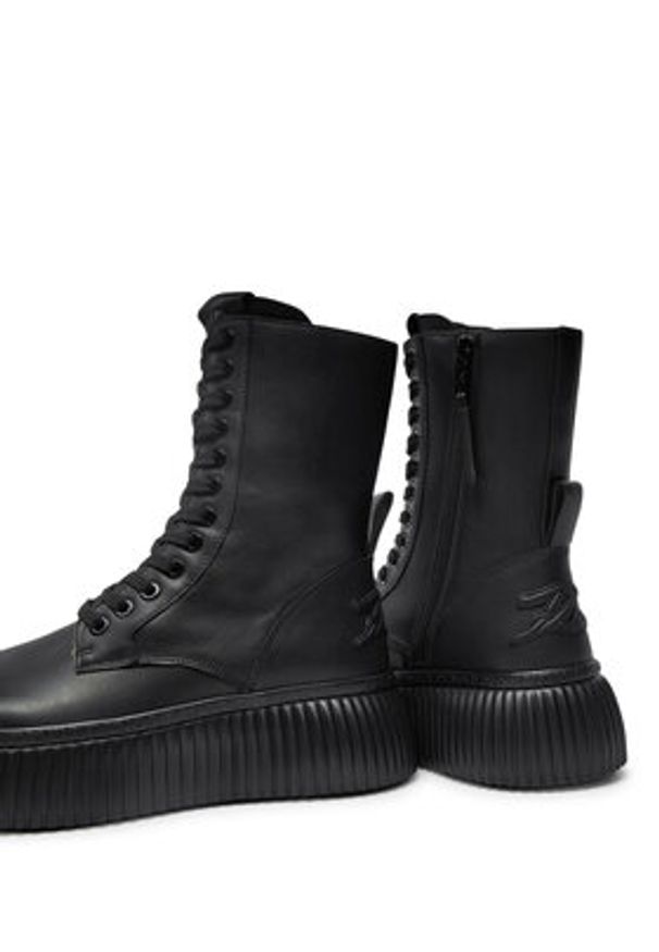 Karl Lagerfeld - KARL LAGERFELD Botki KL42364 Czarny. Kolor: czarny. Materiał: skóra