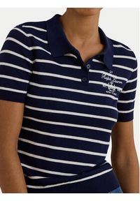 Lauren Ralph Lauren - LAUREN RALPH LAUREN Polo 200P03506002 Granatowy Slim Fit. Typ kołnierza: polo. Kolor: niebieski. Materiał: wiskoza #5