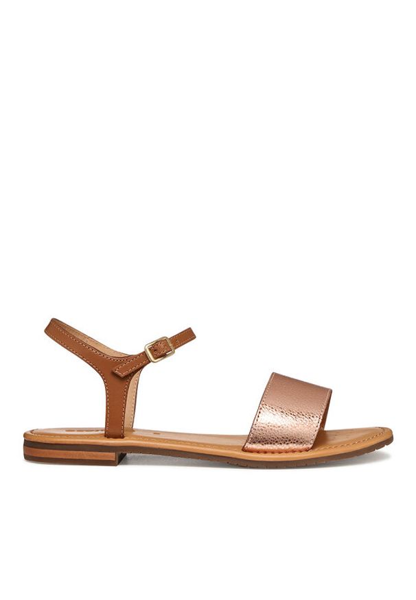 Geox Sandały D Sozy S D55LXJ 0N6KF CH85F Brązowy. Kolor: brązowy. Materiał: skóra