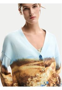 Desigual Kardigan Sun 26SWJF18 Niebieski jasny Regular Fit. Kolor: niebieski. Materiał: bawełna #4