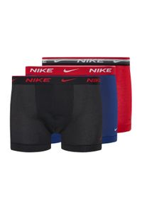 Bokserki męskie Nike Everyday Cotton Stretch Trunk 3 pary. Kolor: czerwony, czarny, wielokolorowy