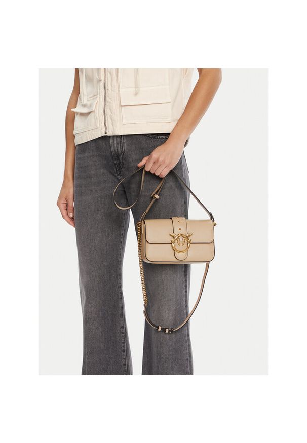 Pinko - Torebka PINKO. Kolor: beżowy
