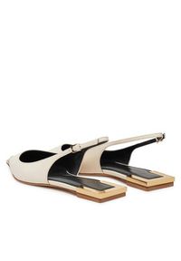 Elisabetta Franchi Baleriny SA-07L-51E2 Écru. Materiał: skóra #5