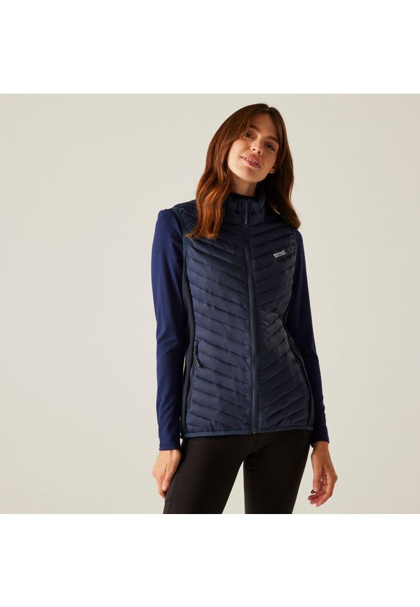 Regatta - Kamizelka damska Andreson Hybrid. Kolor: niebieski. Materiał: poliamid. Sport: turystyka piesza