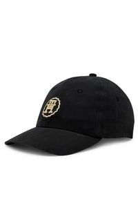 TOMMY HILFIGER - Tommy Hilfiger Czapka z daszkiem Spring Chic Cap AW0AW15775 Czarny. Kolor: czarny. Materiał: materiał