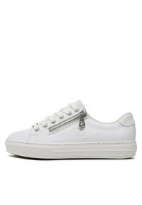 Rieker Sneakersy L59L1-83 Biały. Kolor: biały. Materiał: skóra