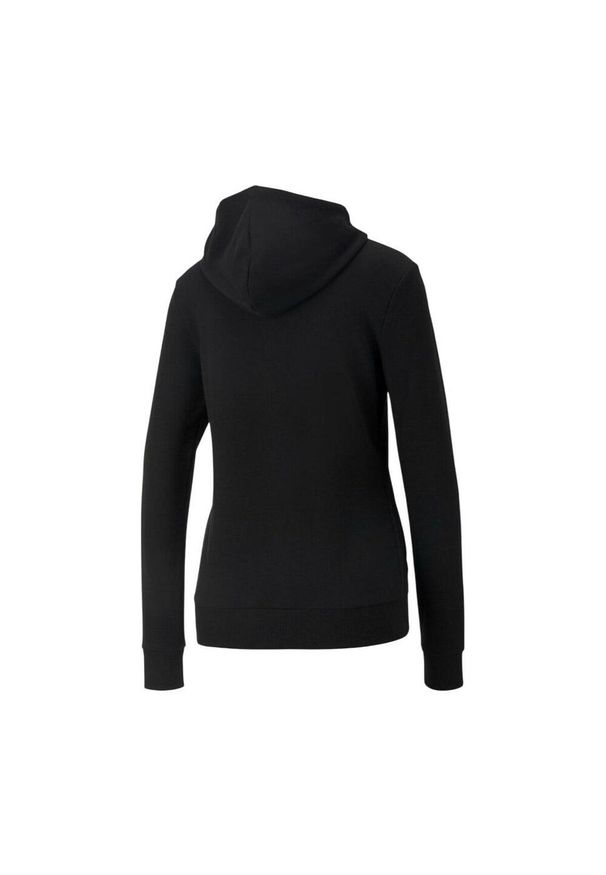 Puma - Bluza Z Haftem Dla Kobiet Essentials. Kolor: czarny. Wzór: haft
