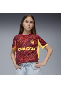 Puma - Młodzieżowe szorty bramkarskie Olympique Marsylia 25/26 PUMA. Kolor: czerwony, pomarańczowy, wielokolorowy, żółty. Materiał: tkanina. Sport: piłka nożna