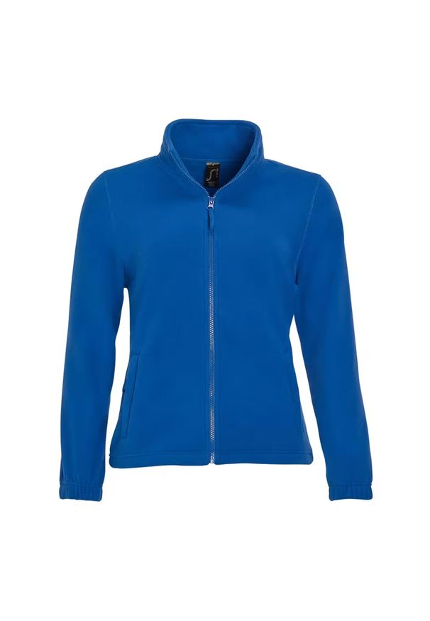 SOL'S - Damska Bluza Polarowa North Fleece Jacket. Kolor: niebieski. Materiał: polar. Sezon: zima