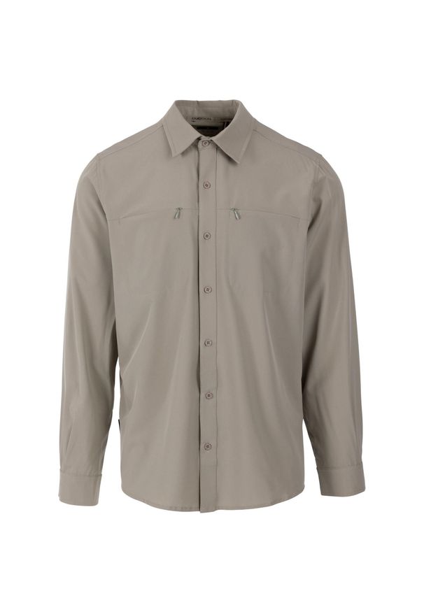 TRESPASS - Męska Koszula Cargan. Kolor: beżowy. Sport: turystyka piesza