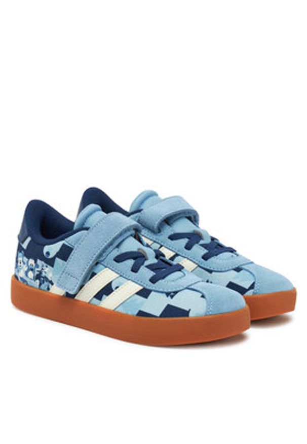 Adidas - adidas Sneakersy Disney Mickey VL JH6077 Granatowy. Kolor: niebieski. Materiał: skóra. Wzór: motyw z bajki