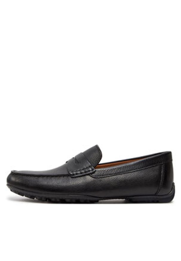 Geox Mokasyny U Kosmopolis + Grip U35CFB 00034 C9997 Czarny. Kolor: czarny. Materiał: skóra