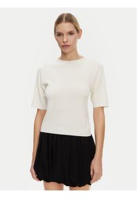 Kontatto Sweter 3M0504C Écru Regular Fit. Kolor: kremowy. Materiał: wiskoza #1