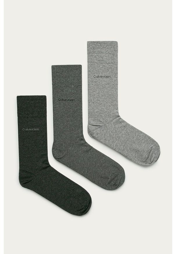 Calvin Klein - Skarpetki (3-pack). Kolor: szary