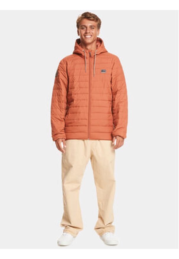 Quiksilver Kurtka przejściowa Scaly Hood Jckt EQYJK04008 Pomarańczowy Regular Fit. Kolor: pomarańczowy. Materiał: syntetyk