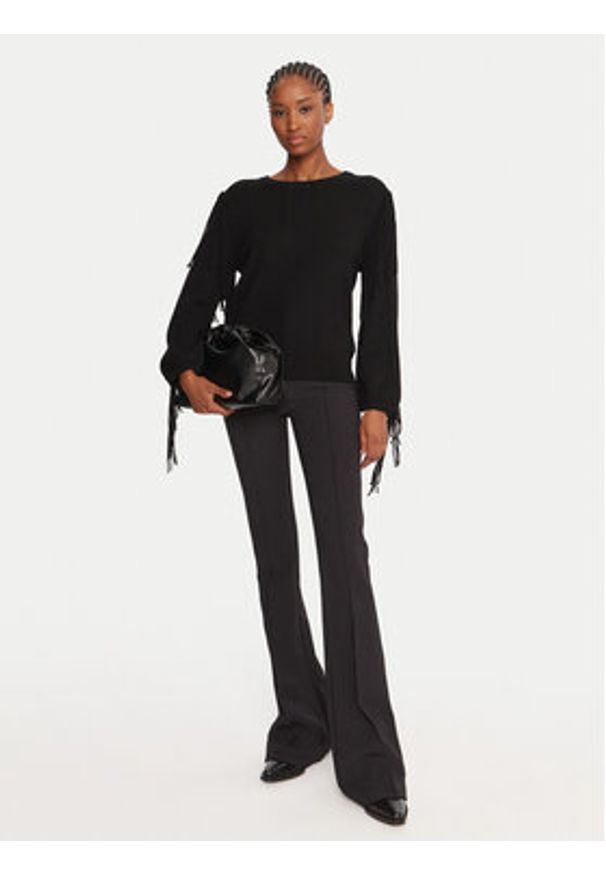 Marella Sweter Falco 2525366281000 Czarny Regular Fit. Kolor: czarny. Materiał: wiskoza