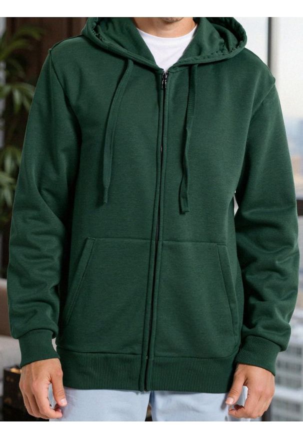 Sinsay - Bluza z kapturem - zielony. Typ kołnierza: kaptur. Kolor: zielony