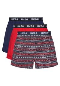 Hugo - HUGO Komplet 3 par bokserek 50532565 Kolorowy. Materiał: bawełna. Wzór: kolorowy