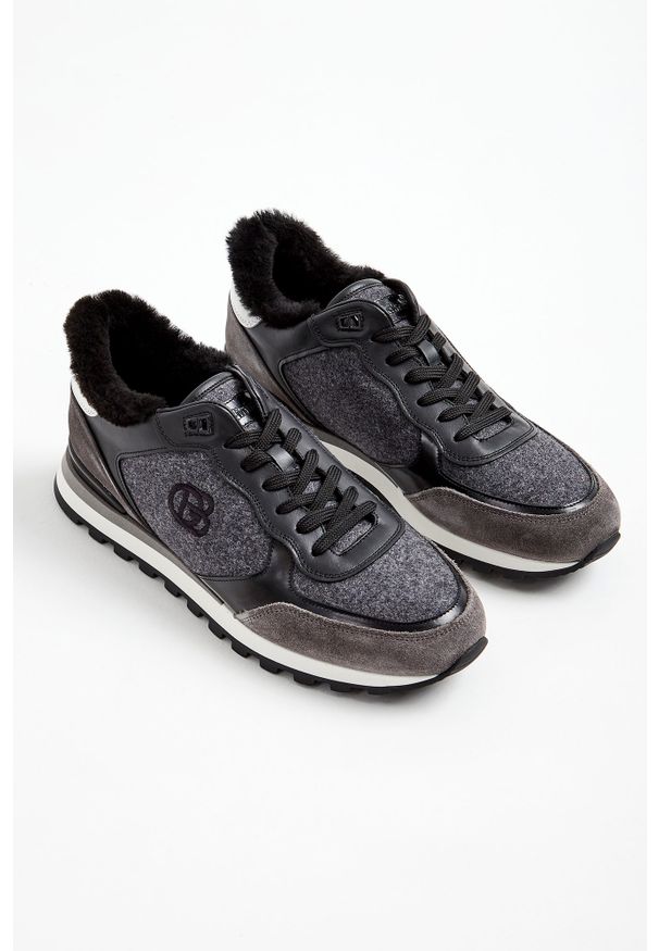 Baldinini - SNEAKERSY BALDININI. Materiał: skóra, materiał. Wzór: gładki, aplikacja