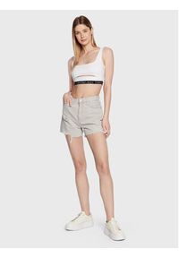 Calvin Klein Jeans Szorty jeansowe J20J220643 Szary Mom Fit. Kolor: szary. Materiał: bawełna #3