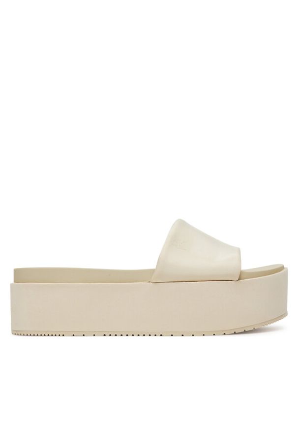 Calvin Klein Jeans Klapki Flatform Sandal Slide In Nylon YW0YW01791 Écru. Materiał: materiał