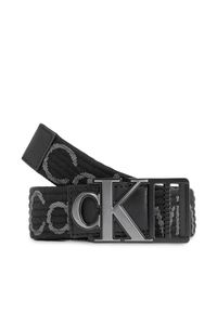 Calvin Klein Jeans Pasek Męski Monogram Slider Webbing Belt35Mm K50K511819 Czarny. Kolor: czarny. Materiał: materiał