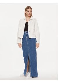 Tommy Jeans Kurtka jeansowa DW0DW17748 Biały Regular Fit. Kolor: biały. Materiał: bawełna