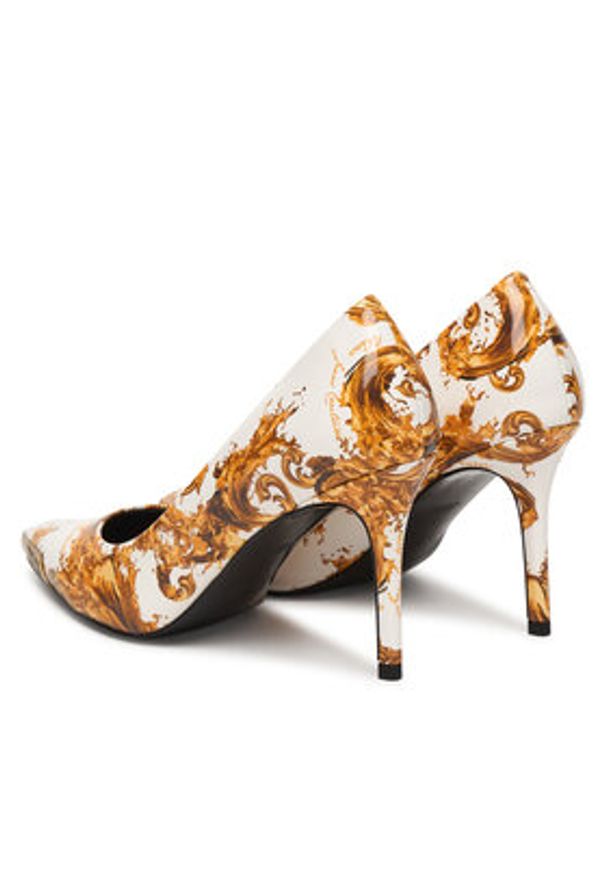 Versace Jeans Couture Szpilki 80VA3S50 ZS366 G03 Biały. Kolor: biały. Materiał: skóra. Obcas: na szpilce