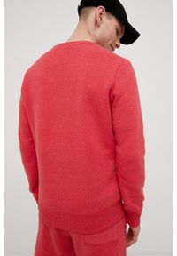 Superdry bluza męska kolor czerwony gładka. Okazja: na co dzień. Kolor: czerwony. Materiał: bawełna. Wzór: gładki. Styl: casual #3