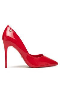 DeeZee Szpilki AB2-4503A Czerwony. Kolor: czerwony. Materiał: skóra. Obcas: na szpilce
