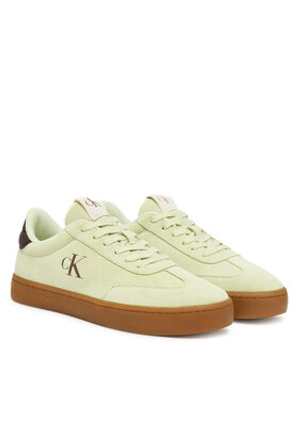 Calvin Klein Jeans Sneakersy Classic Cupsole Mg Su YM0YM01300 Biały. Kolor: biały. Materiał: skóra