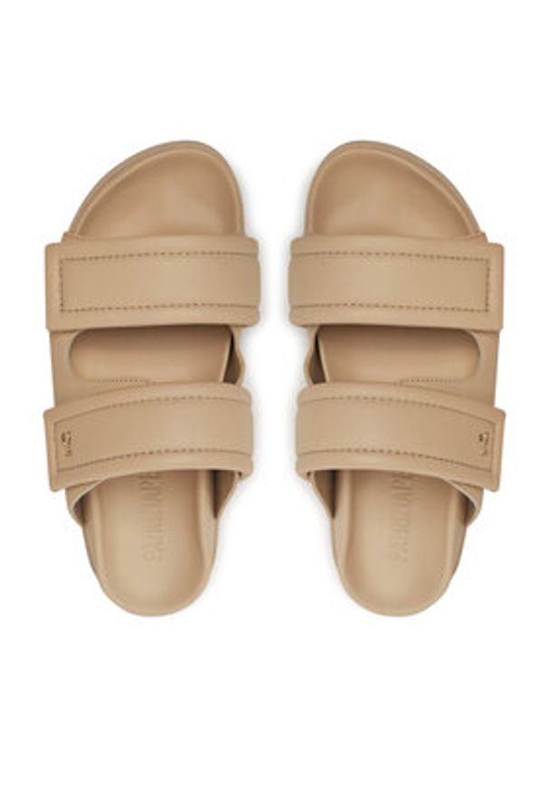 Patrizia Pepe Klapki 8X0001/L026-B732 Beżowy. Kolor: beżowy. Materiał: skóra