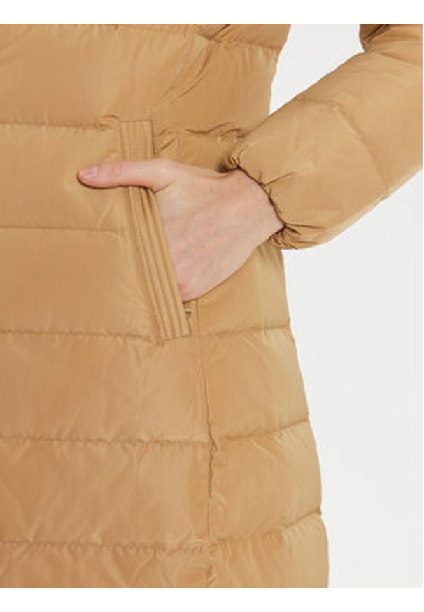 TOMMY HILFIGER - Tommy Hilfiger Kurtka puchowa Heritage WW0WW43601 Beżowy Regular Fit. Kolor: beżowy. Materiał: syntetyk