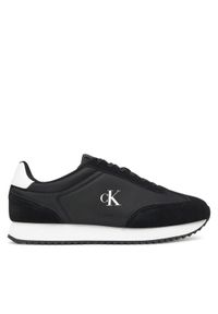 Calvin Klein Jeans Sneakersy Runner Laceup Mg Nylon Mix YW0YW01828 Czarny. Kolor: czarny. Materiał: zamsz, skóra